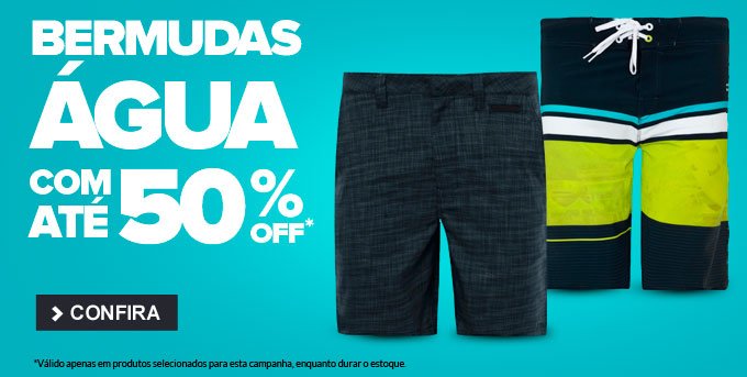 Bermudas agua com até 50% Off