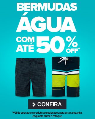 Bermudas agua com até 50% Off