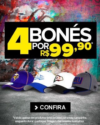 4 bonés por 99,90