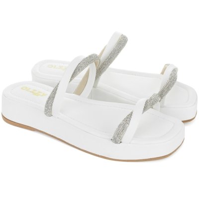 Sand Lia Slide Papete Flatform Feminino Estilo Moda Conforto Olzzy