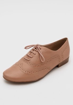 Oxford Bottero Laser Cut Nude Compre Agora Dafiti Brasil