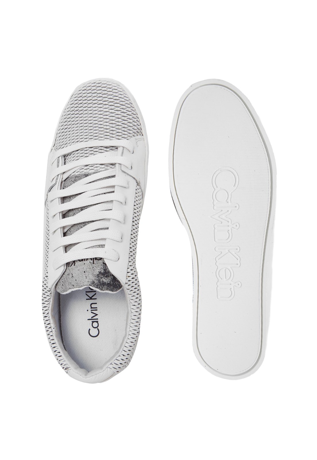 sapatênis calvin klein recortes branco