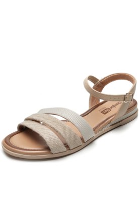 Sand Lia Rasteira Comfortflex Tiras Nude Compre Agora Dafiti Brasil