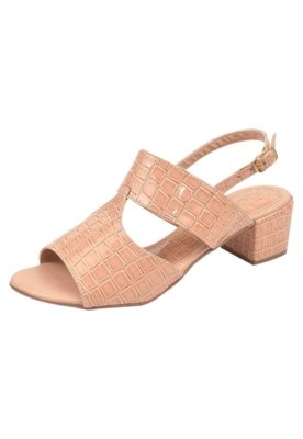 Sand Lia Donna Santa Verniz Croco Nude Compre Agora Dafiti Brasil