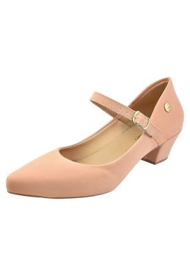 Scarpin Bico Fino Donna Santa Salto Baixo Boneca Nude Compre Agora