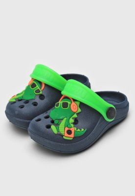 Babuche Luelua Infantil Dinossauro Azul Marinho Compre Agora Dafiti