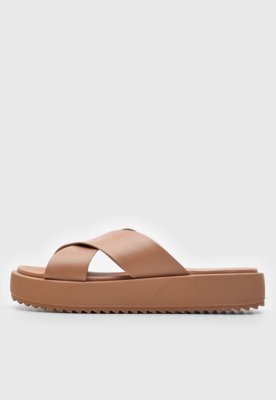 Rasteira Flatform Moleca Lisa Nude Compre Agora Dafiti Brasil