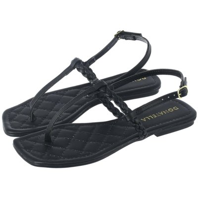 Sand Lia Rasteira Feminina Donatella Shoes Bico Quadrado Rasteirinha