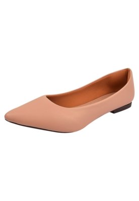 Sapatilha Moda Feminina Bico Fico B Sica Casual Nobuck Nude Compre