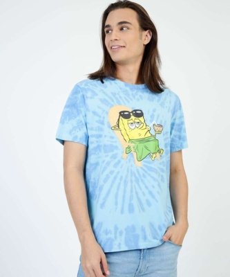 Camiseta Masculina Tie Dye Bob Esponja Nickelodeon Compre Agora