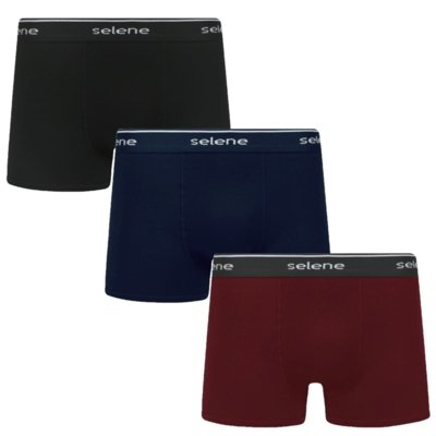 Kit 3 Cuecas Boxer Selene Algodão Plus Size Masculina Compre Agora