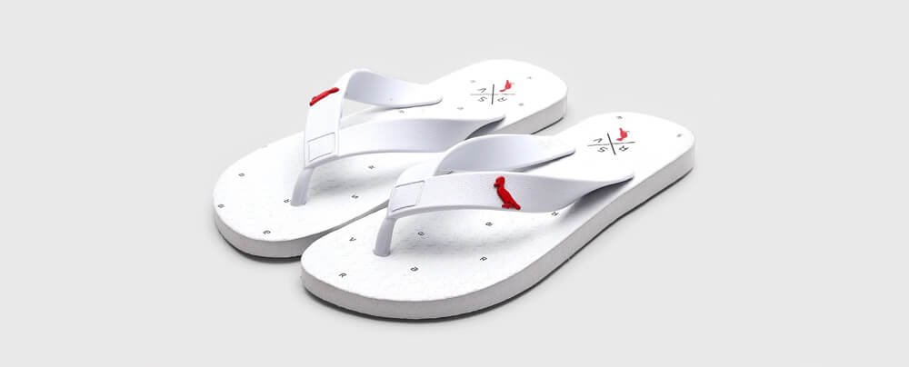 como limpar chinelo branco