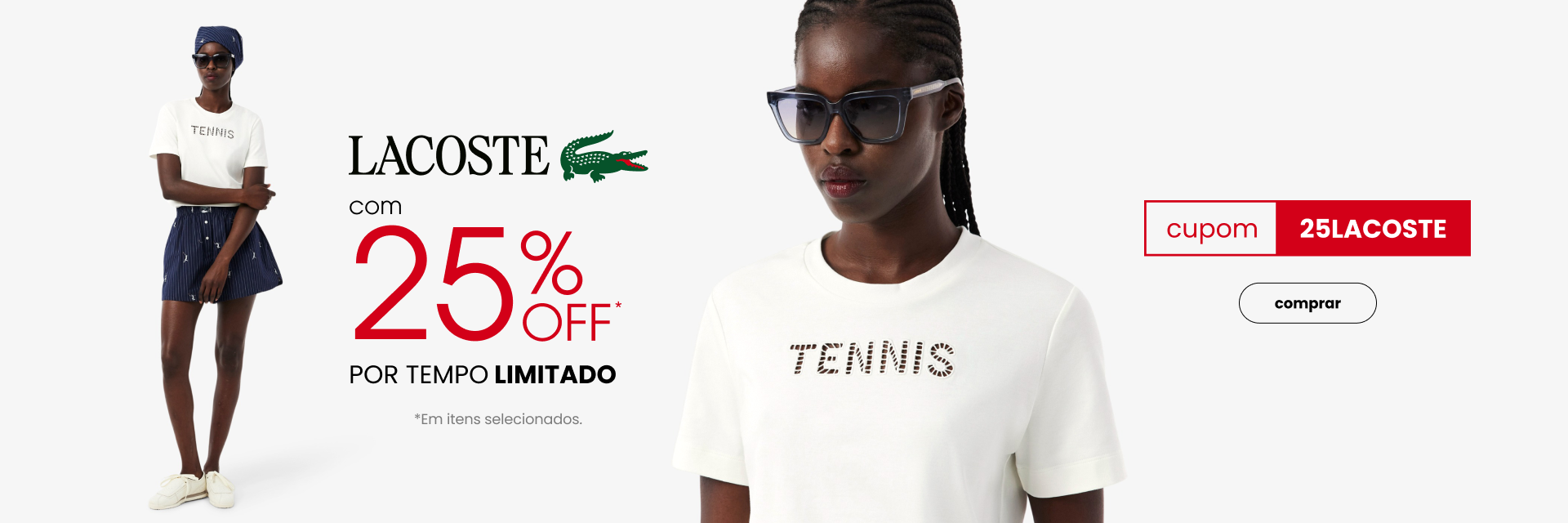 25%OFF* em Lacoste - Cupom 25.0% OFF 