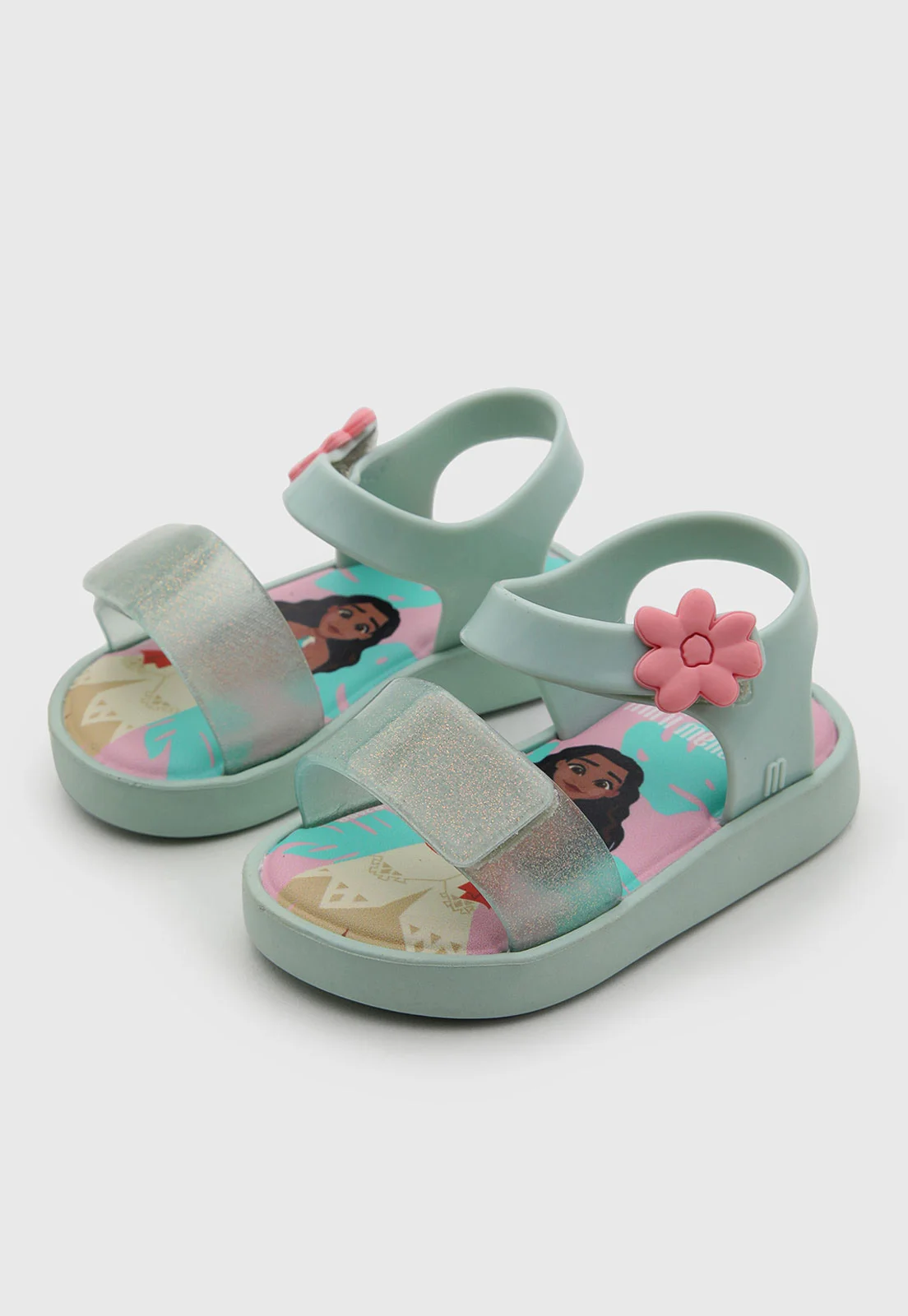 Sandália Infantil Mini Melissa Disney Moana Verde Água