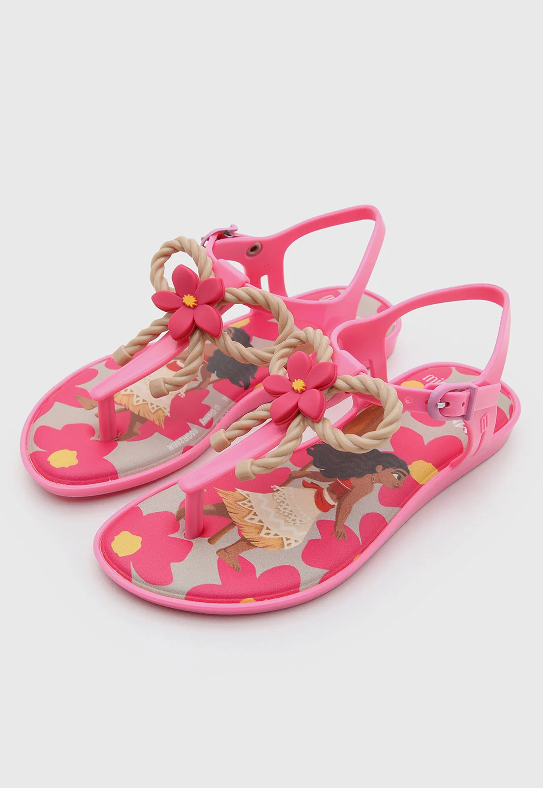 Sandália Infantil Mini Melissa Solar Disney Moana Rosa