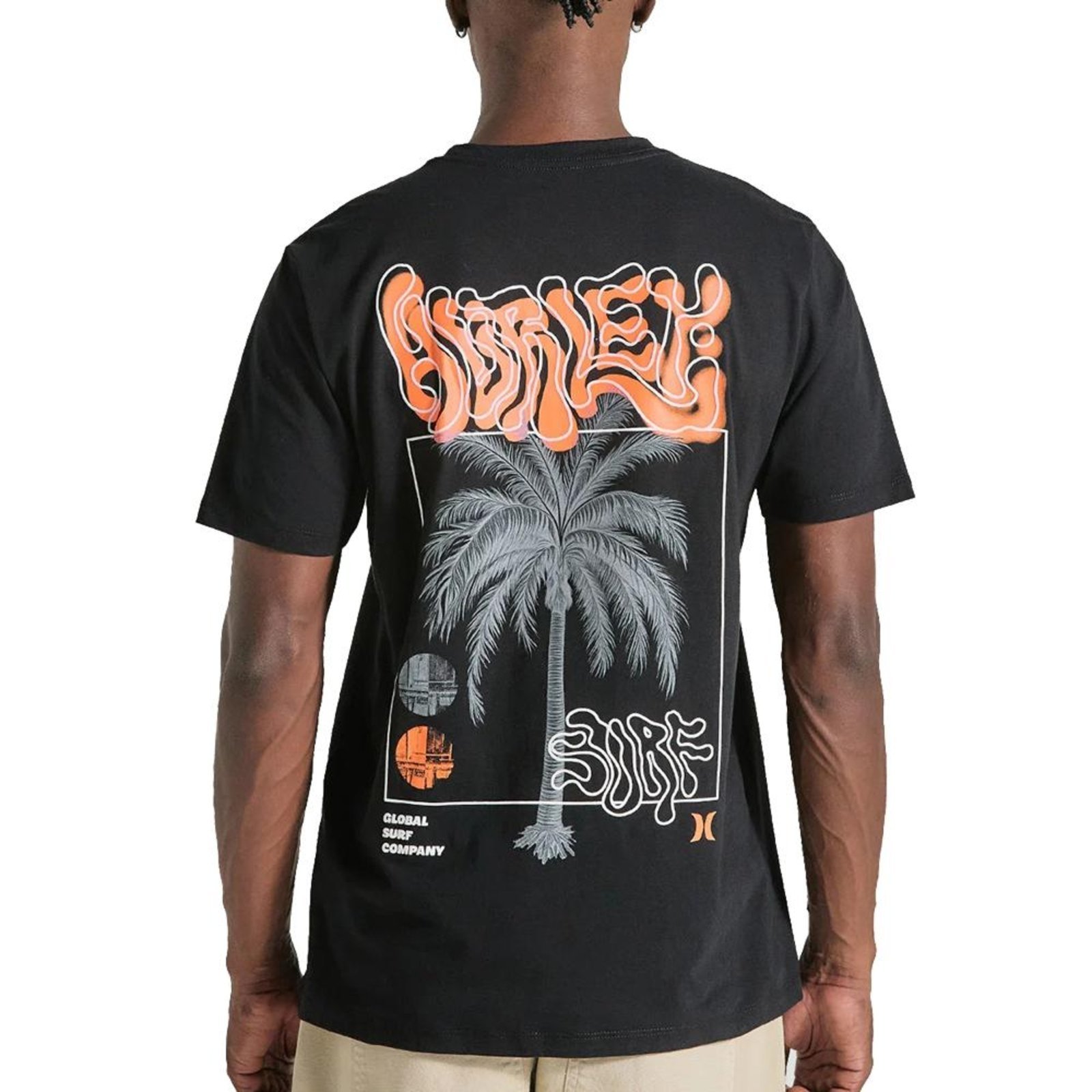 Vista 3 Camiseta Hurley Flow WT25 Masculina preto hurley preto