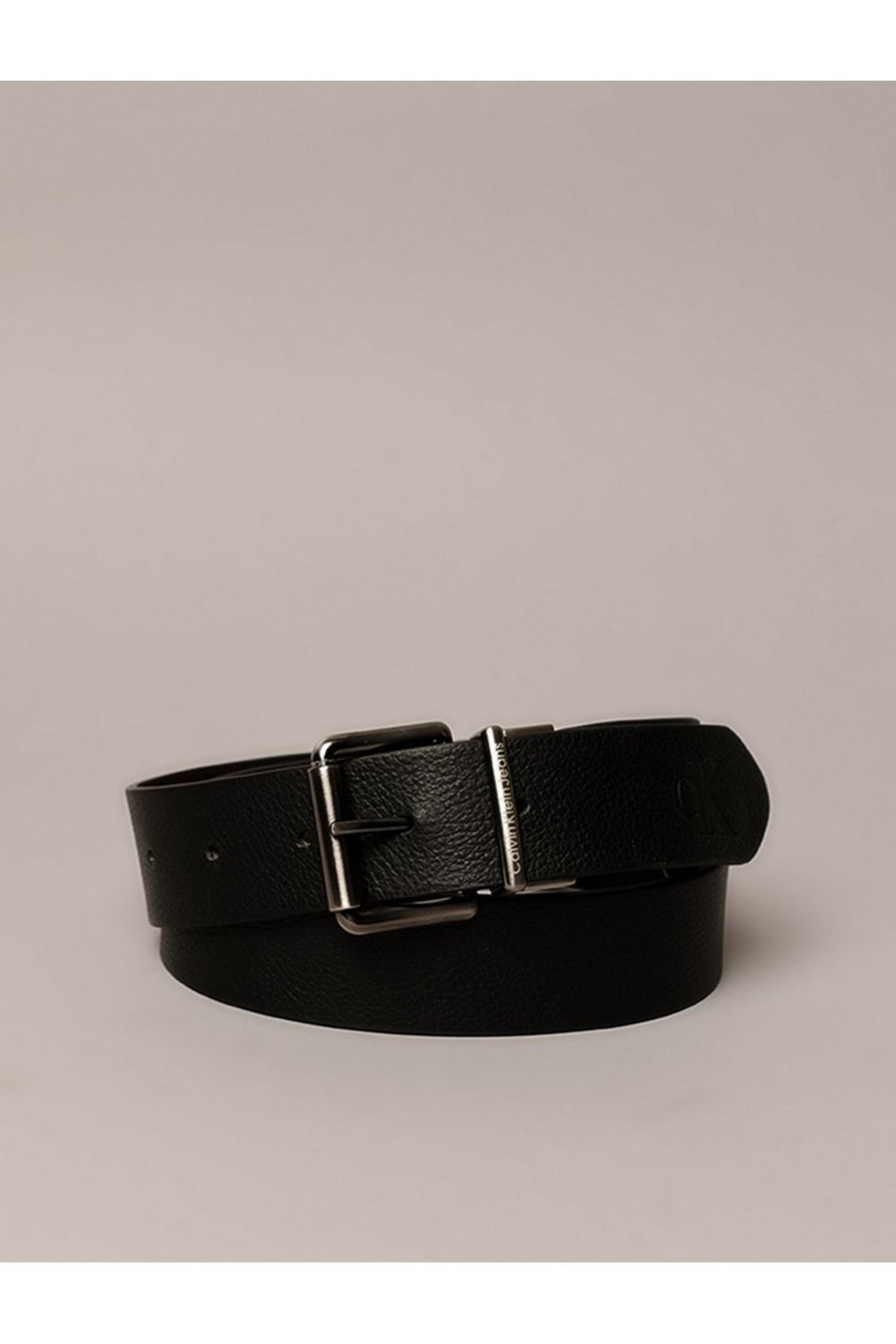 Cinto Masculino de Couro Dupla Face Calvin Klein Jeans - Preto Calvin Klein Jeans
