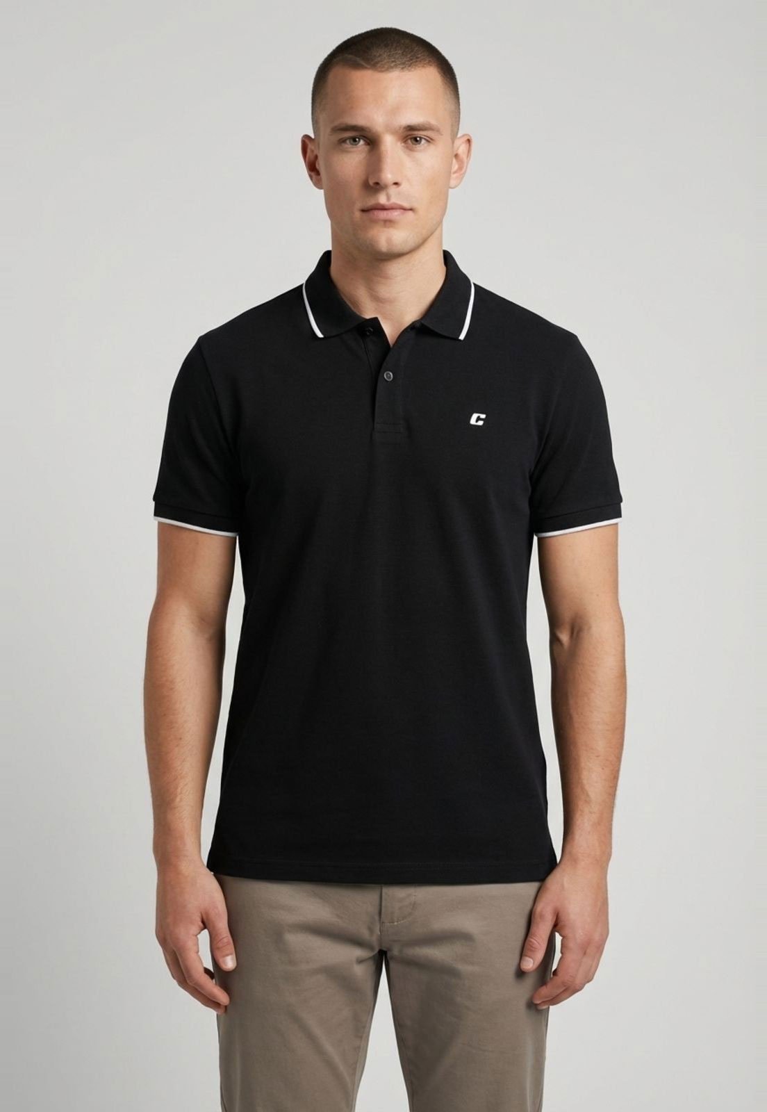 Camisa Polo Masculina Colcci Tradicional Preta