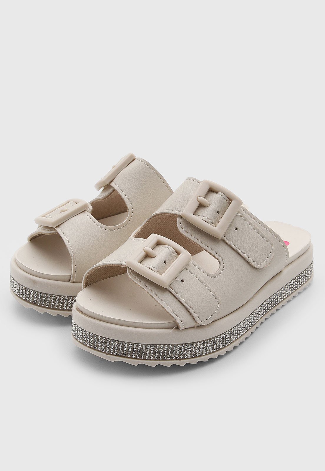 Infantil - Sandália Molekinha Strass Off-white