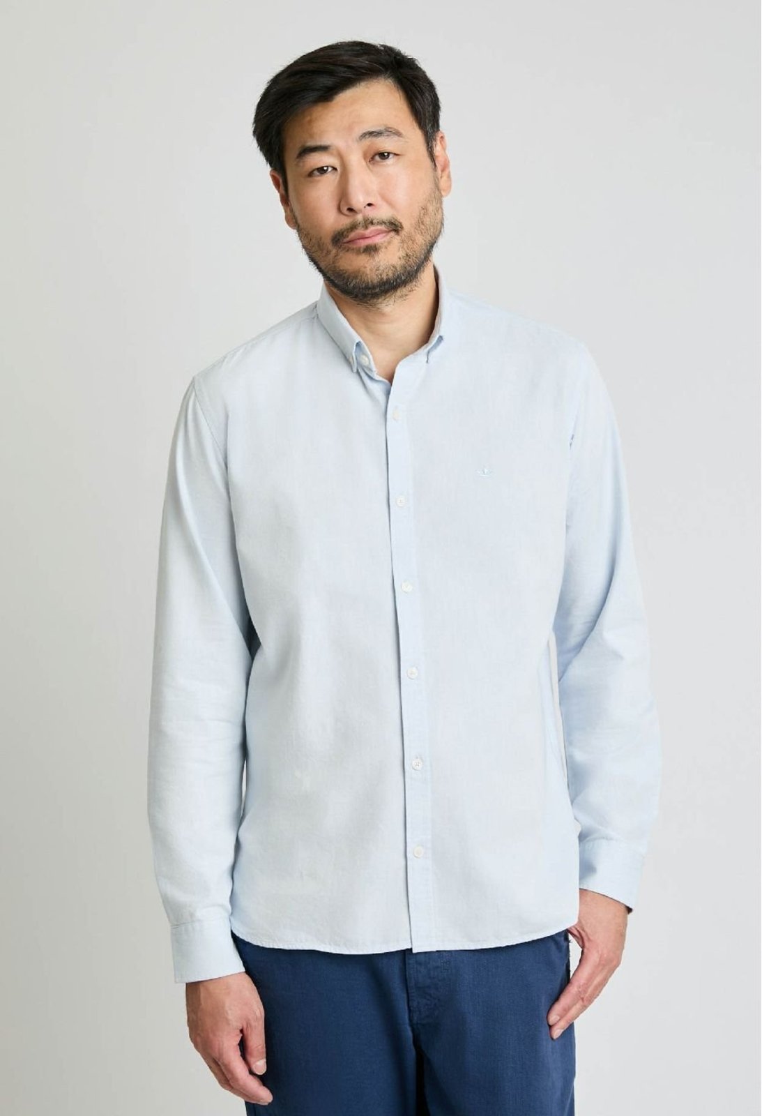 Camisa Docthos Relaxed Fit Manga Longa Oxford Colarinho Americano Camisa Manga Longa Docthos Relaxed Fit Oxford Colarinho Americano 155 Serenity P