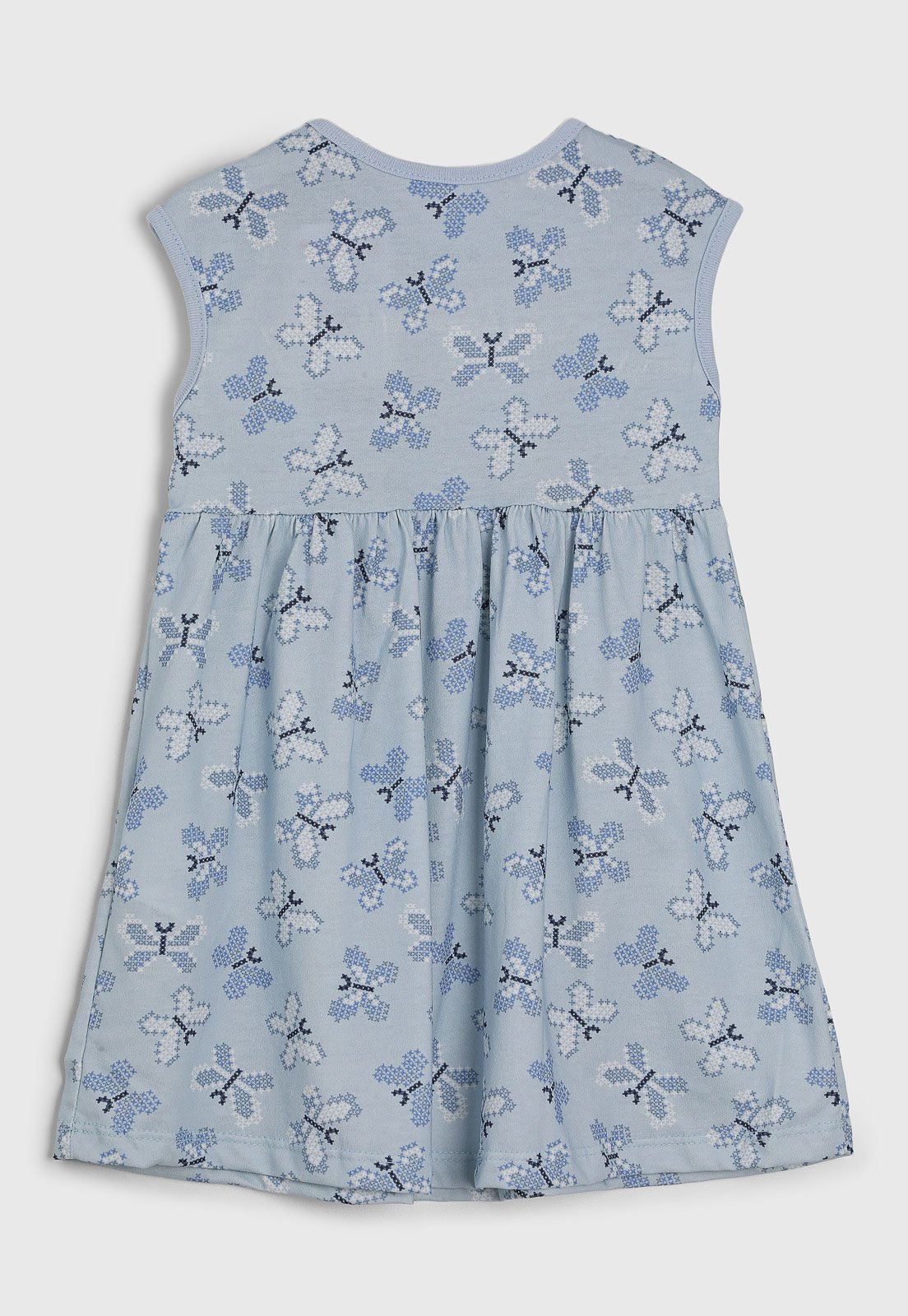 Vista 3 Infantil - Vestido Brandili Borboletas Claro azul Brandili azul