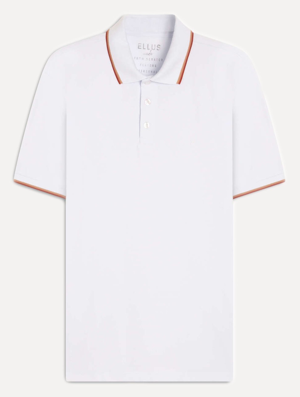 Polo Ellus Masculina Piquet Classic Easa Friso Light Branca