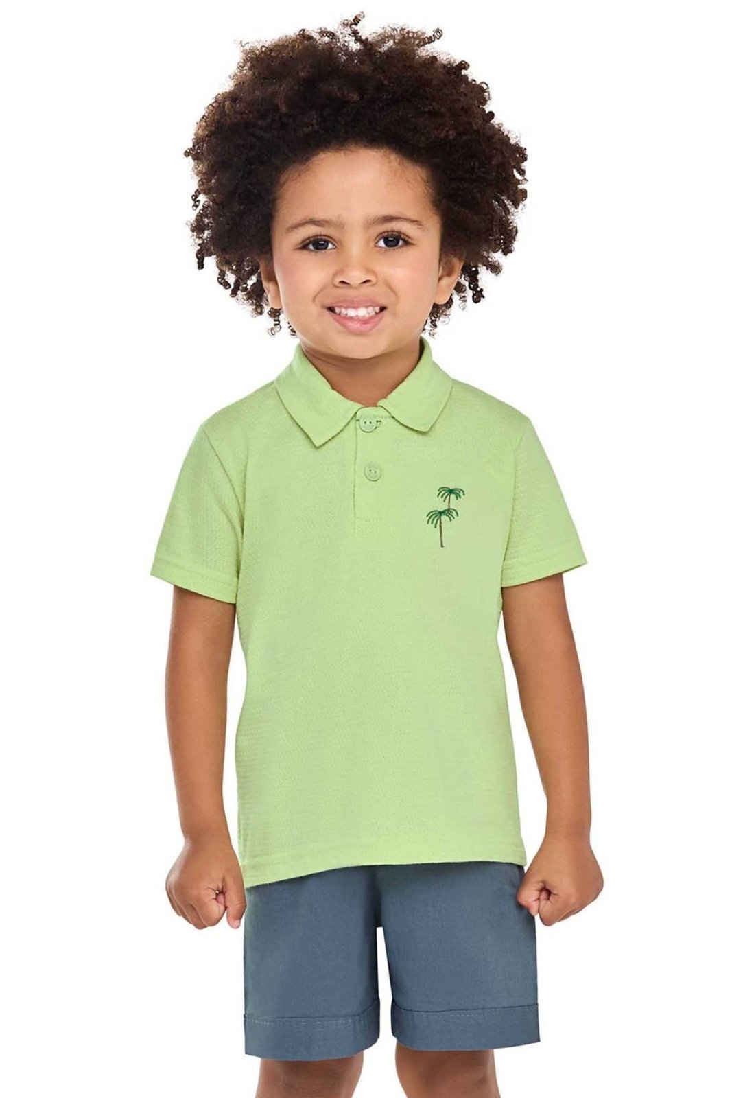 Infantil - Conjunto Menino Polo Bordada Elian Verde