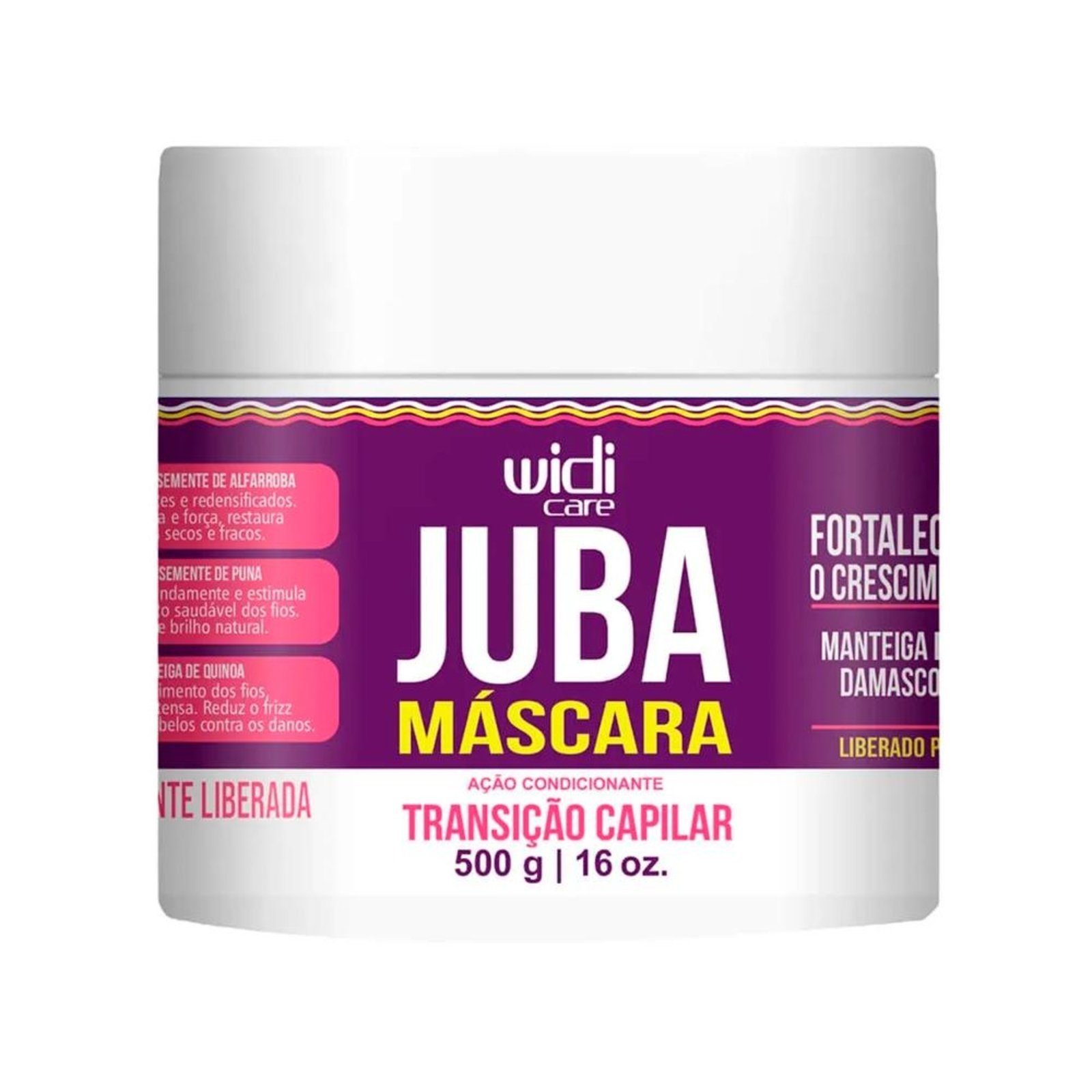 Vista 2 Widi Care Juba Transição Capilar Máscara Ação Condicionante 500G incolor Widi care incolor
