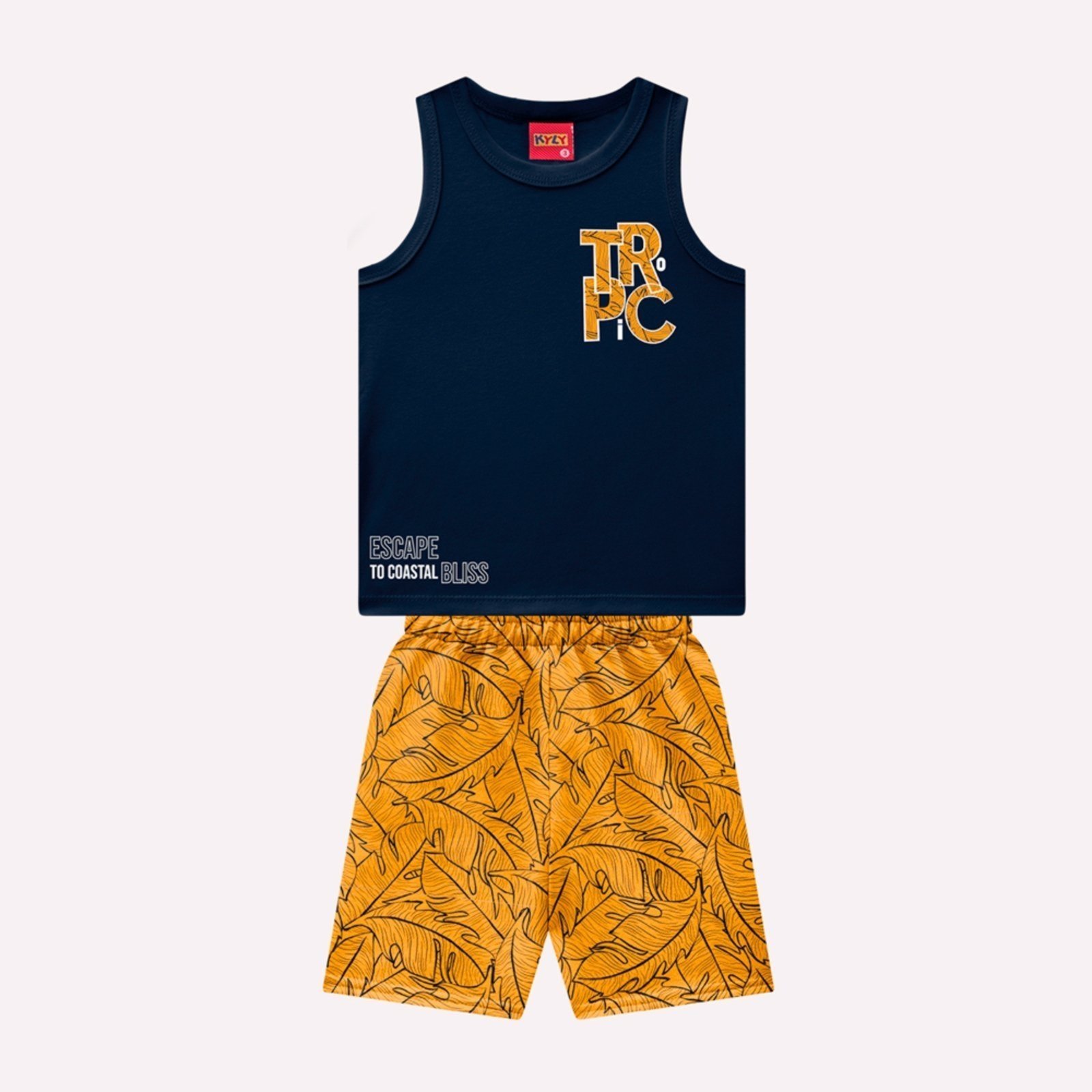 Vista 2 Infantil - Conjunto Menino Lettering Kyly cinza Kyly cinza