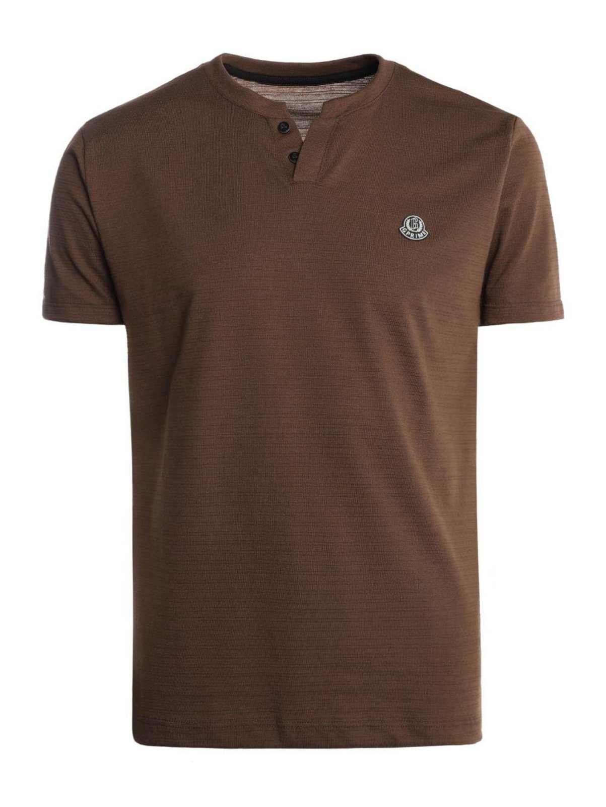 Camiseta Gola Portuguesa Manga Curta Masculina MARROM