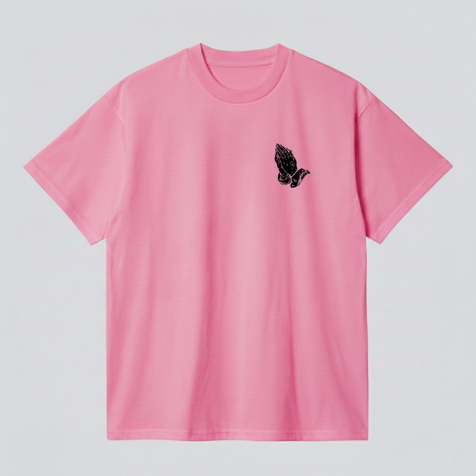 Camiseta Básica Cristã Only God Can Judge Me Unissex Rosa