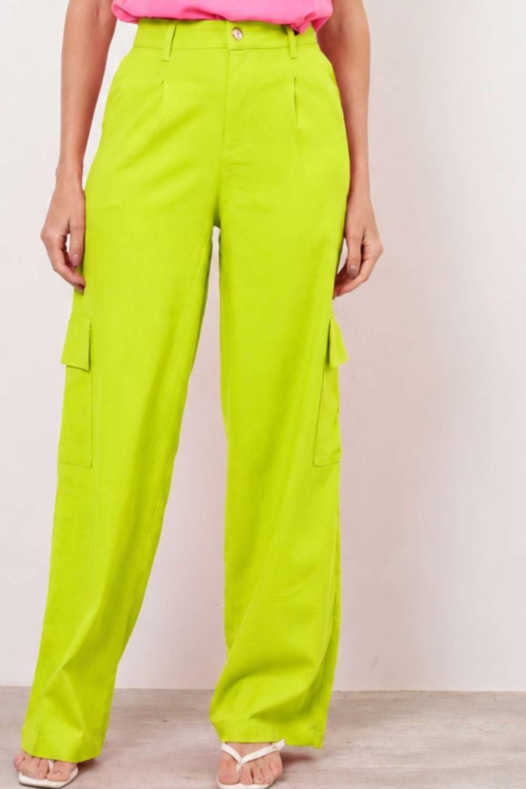 Calça Vanibele Linho Verde Limão