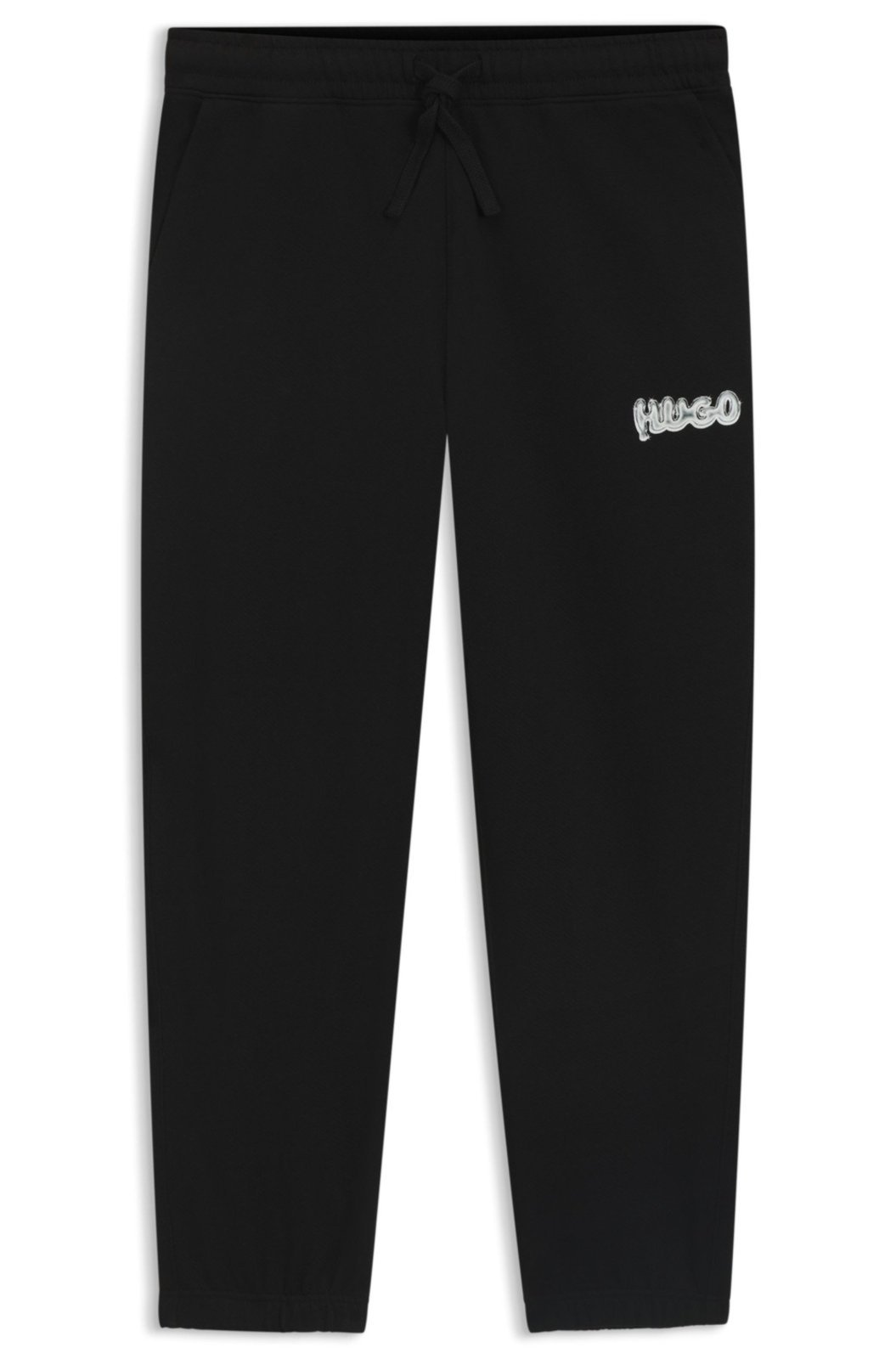 Calças De Treino Em Terry De Algodão Com Estampado De Logo