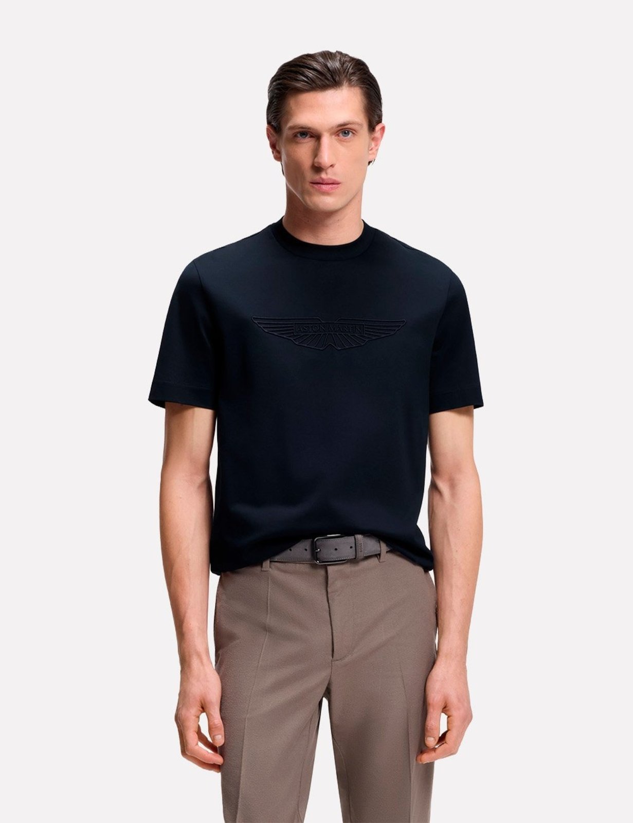 Camiseta Hugo Boss x Aston Martin Masculina Regular Fit C-Thompson 243_AM Azul Marinho