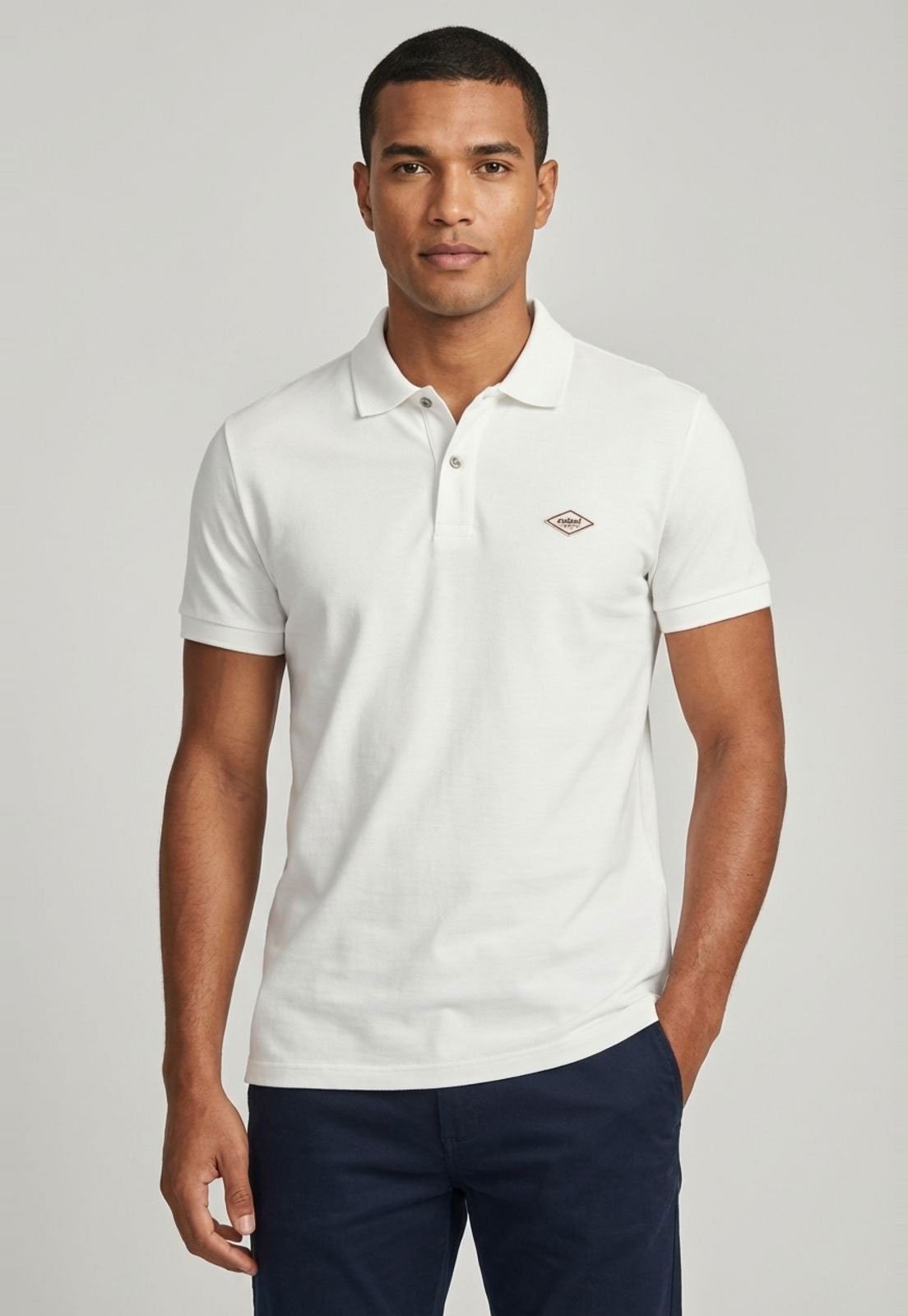 Polo Masculina Colcci Gola Polo Botões Branca