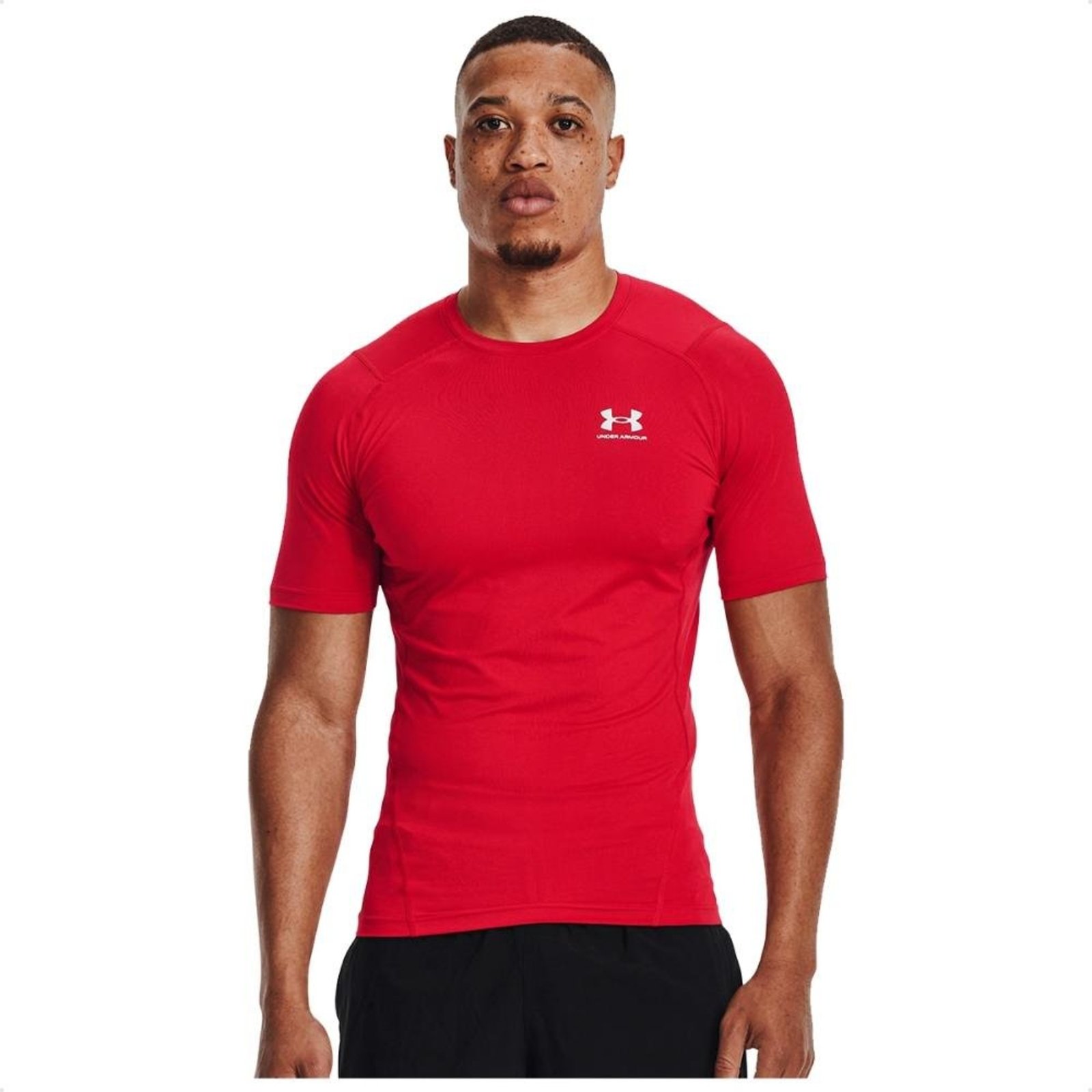 Camiseta Compressão Under Armour HG Masculina Vermelho