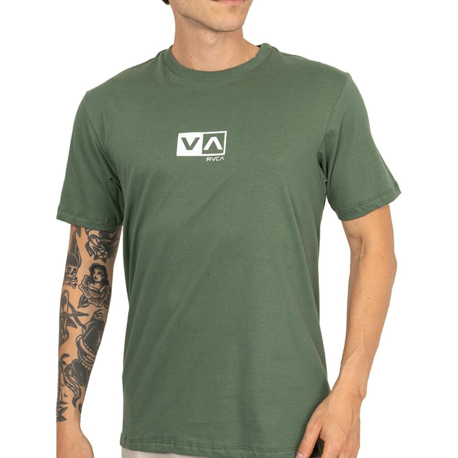 Vista 2 Camiseta RVCA Amini Balance Box SM26 Masculina verde RVCA verde