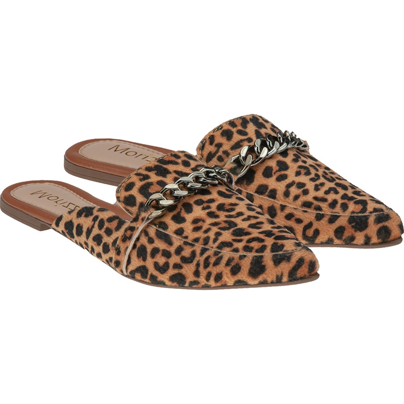 Vista 3 Sapatilha Mule Confort Feminino Corrente preto preto