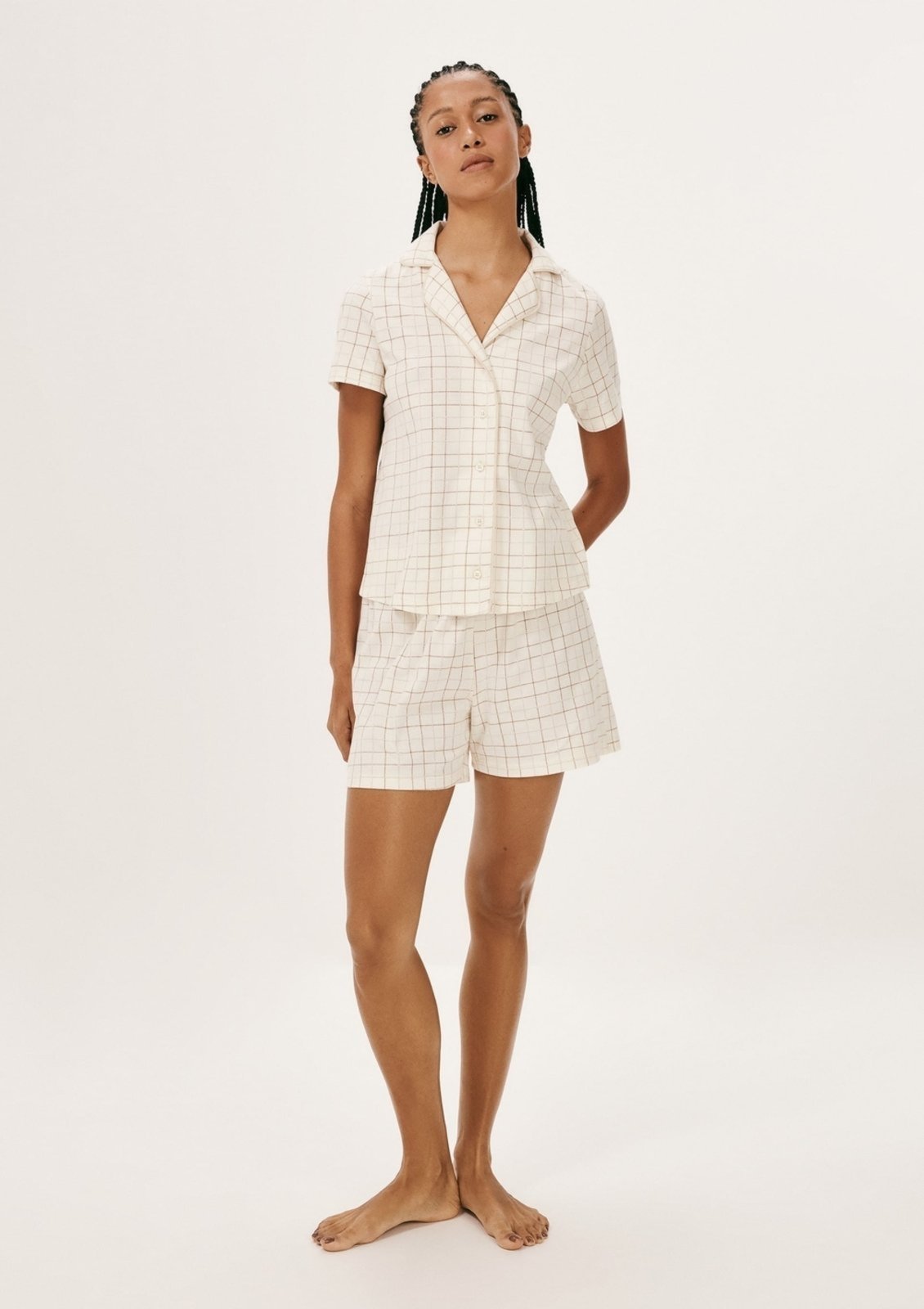 Pijama Curto Feminino Americano Estampado Hering