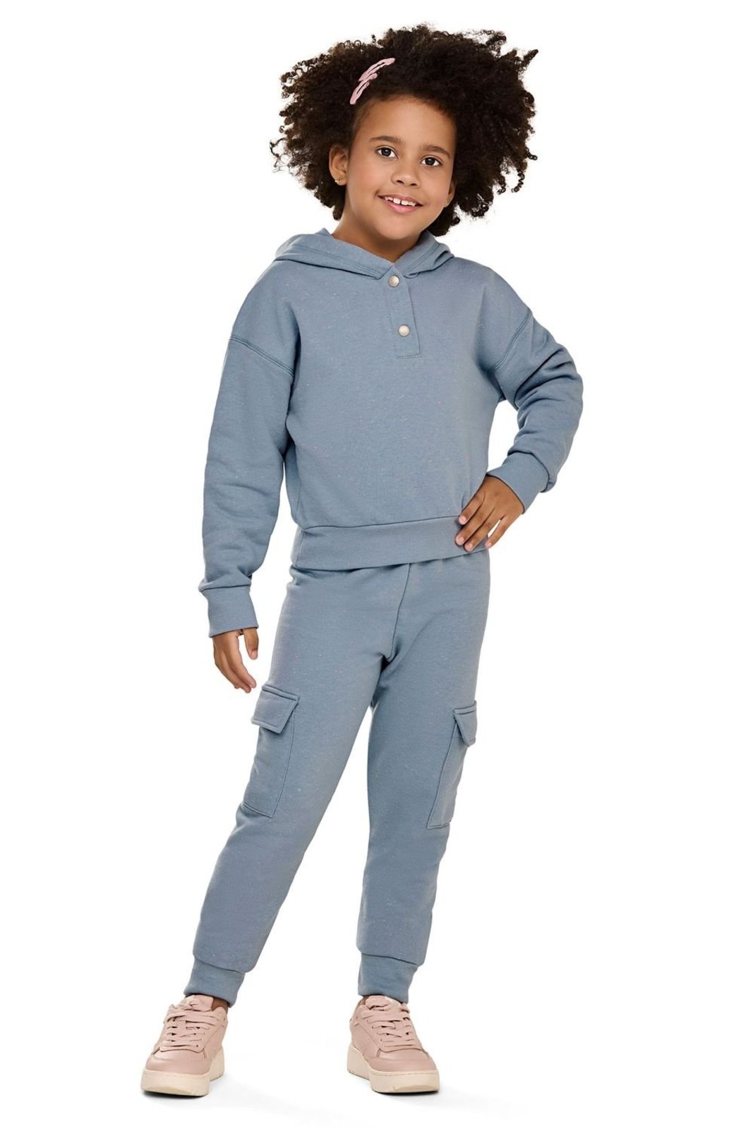 Infantil - Conjunto Menina Moletom Botonê Elian Azul