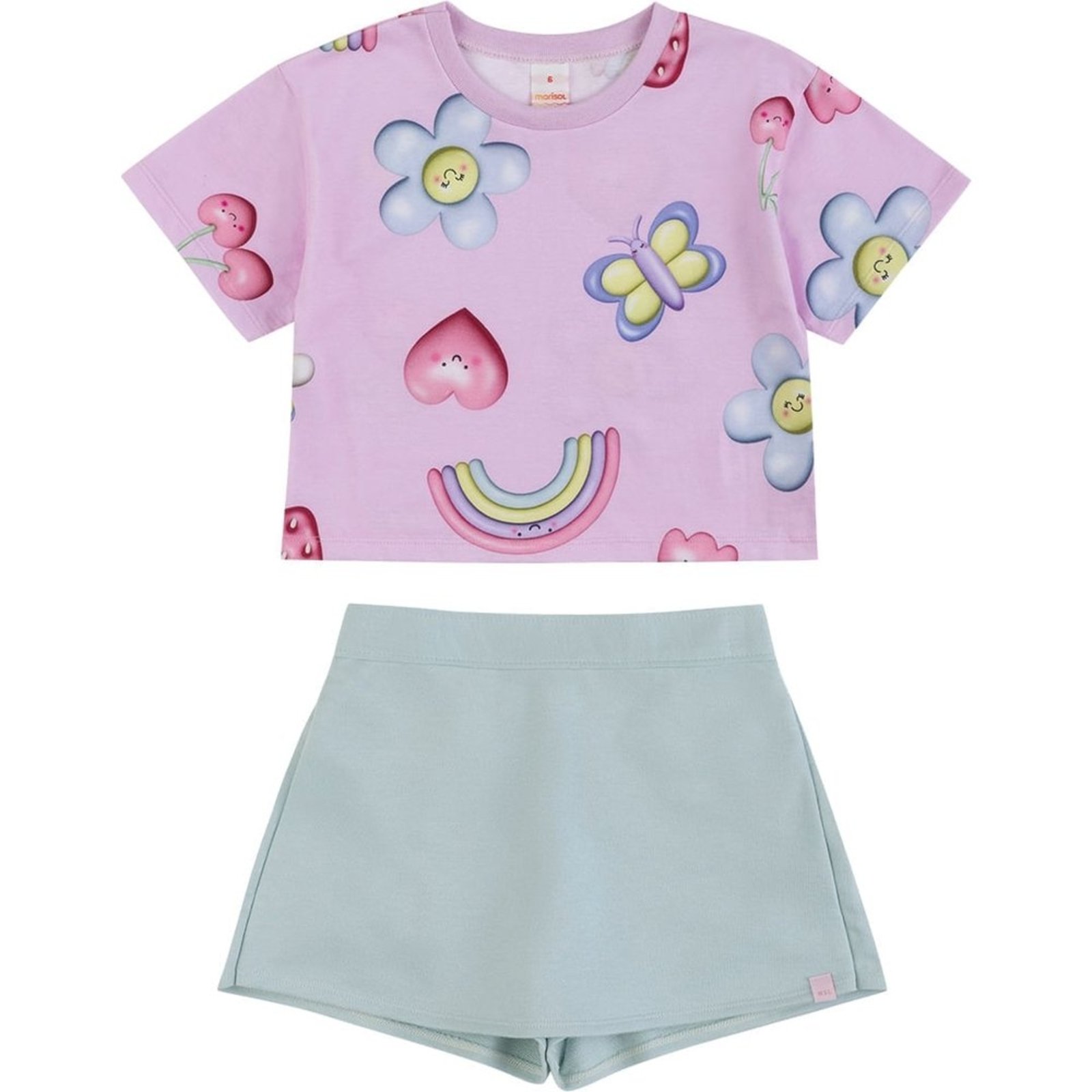 Infantil - Conjunto Curto Estampado Menina Marisol