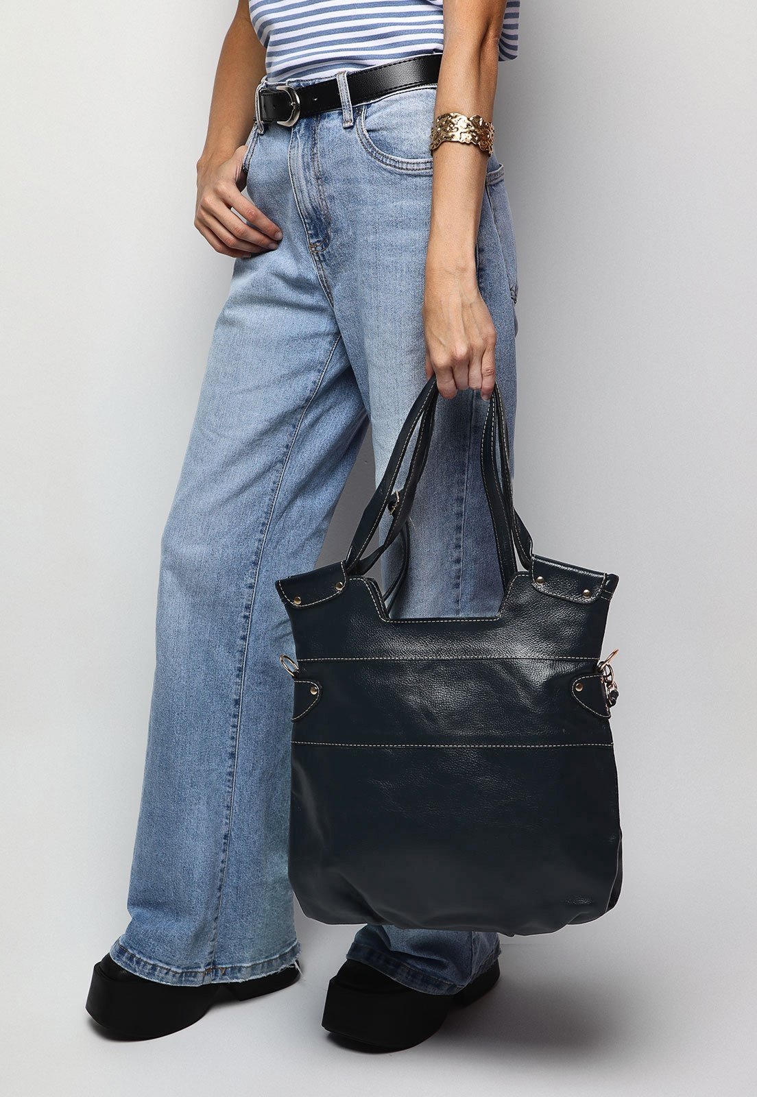 Bolsa SN Couros Japão Azul