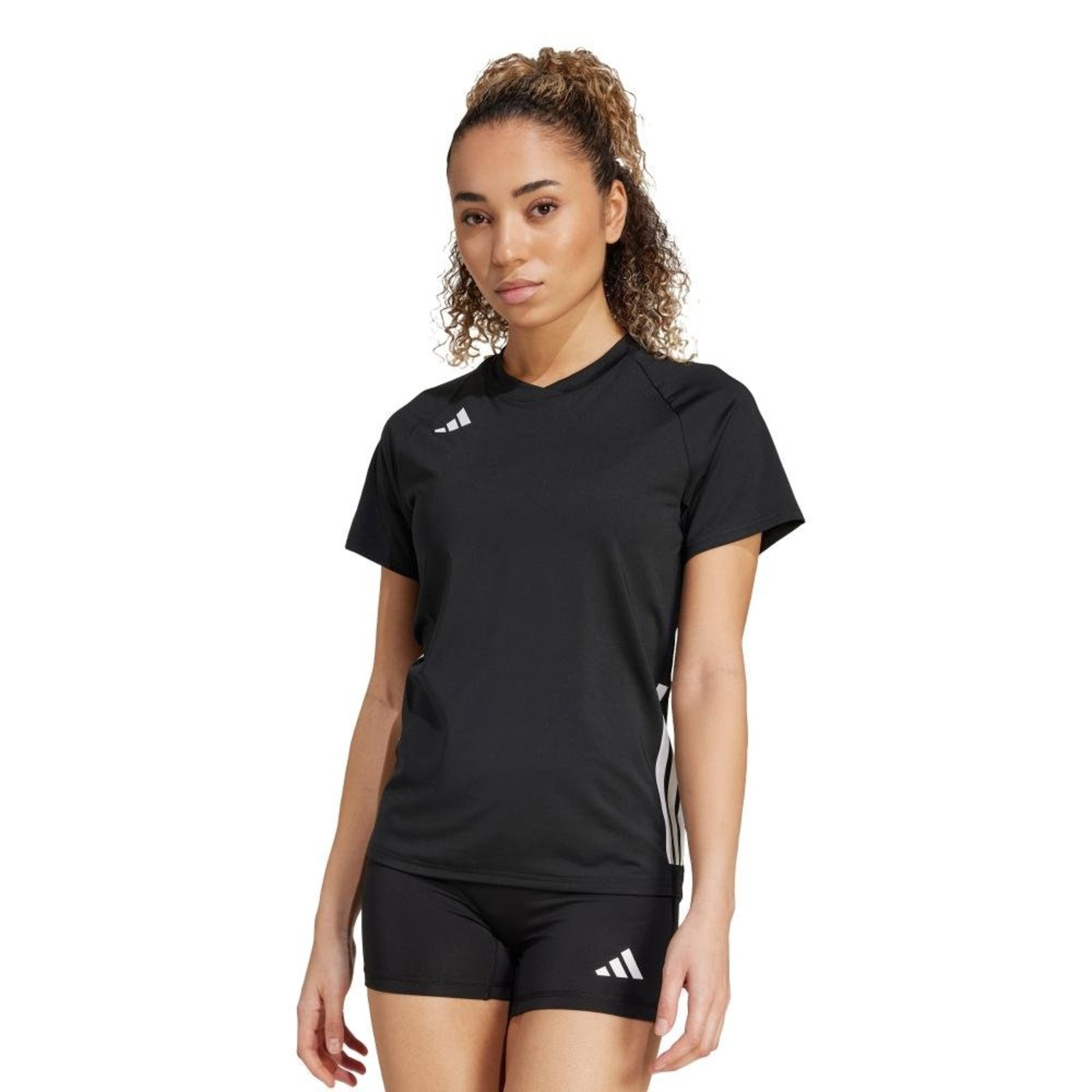 Camisa de vôlei manga curta HILO adidas Performance Preto