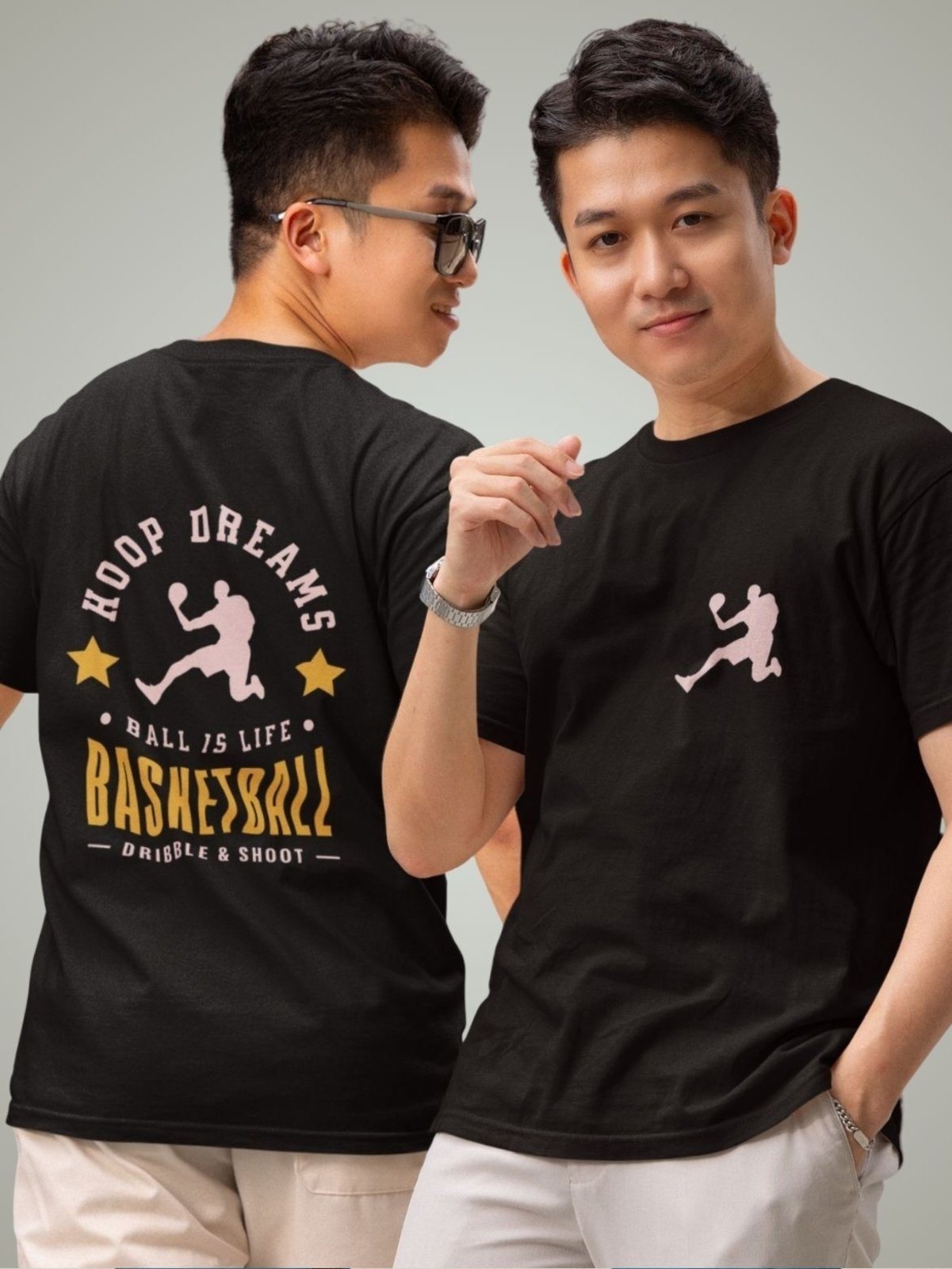 Camiseta Masculina GuGi Hoop Dreams Basquete Preto