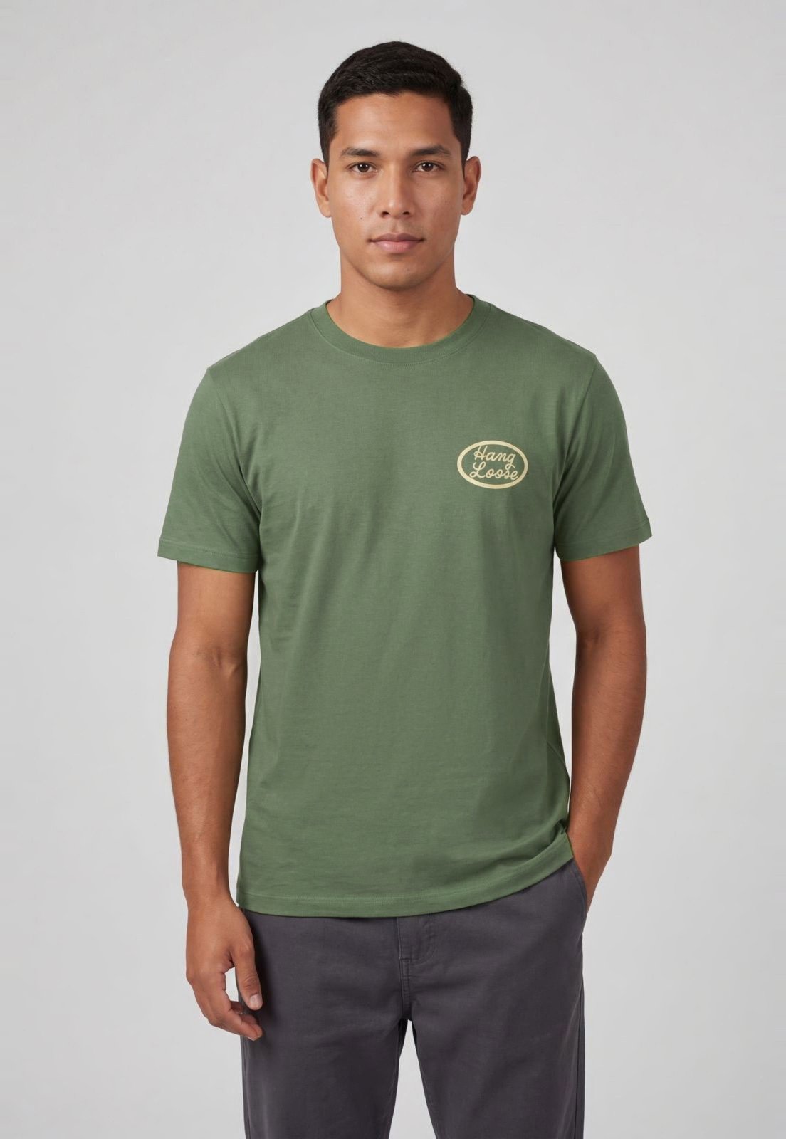 Camiseta Masculina Hang Loose Estampa Verde