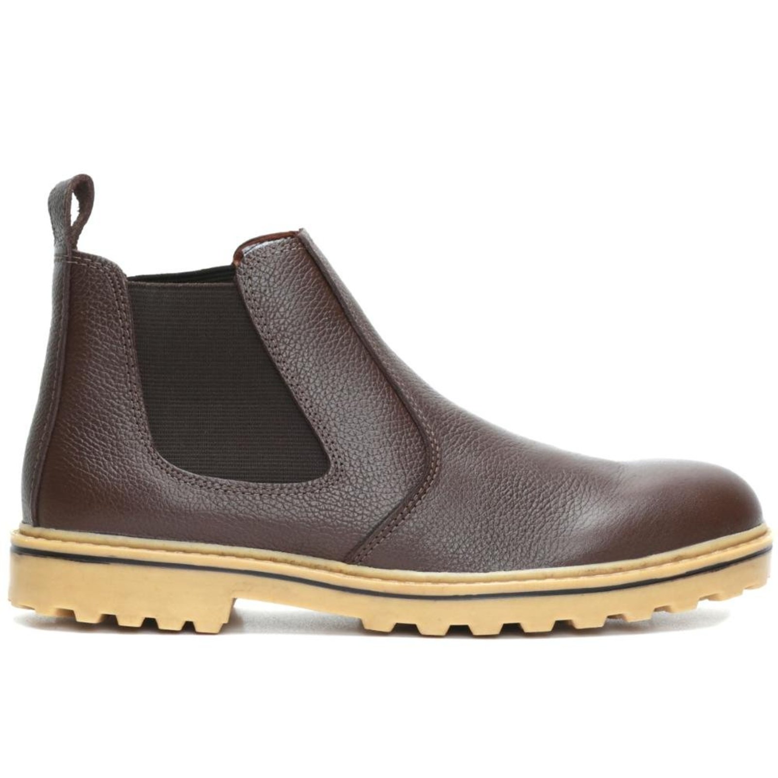Botina Casual Masculina Couro Castanho 37 Marrom