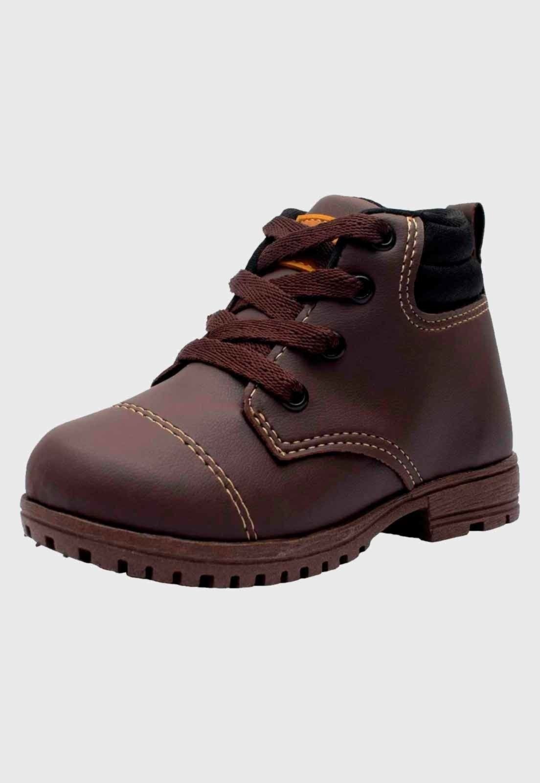 Infantil – Coturno Masculino Pópidi Menino Café