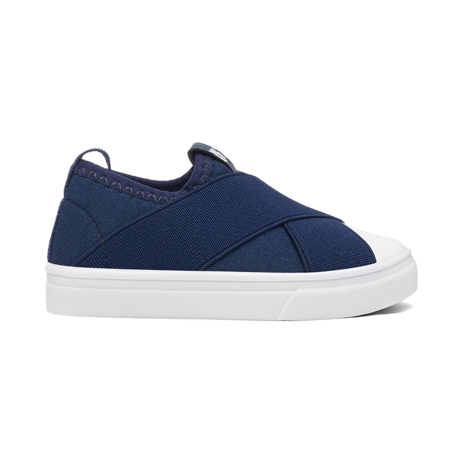 Infantil - Tenis Feminino e Masculino Casual Slip On Menino e Menina Funfy 220A Azul Marinho