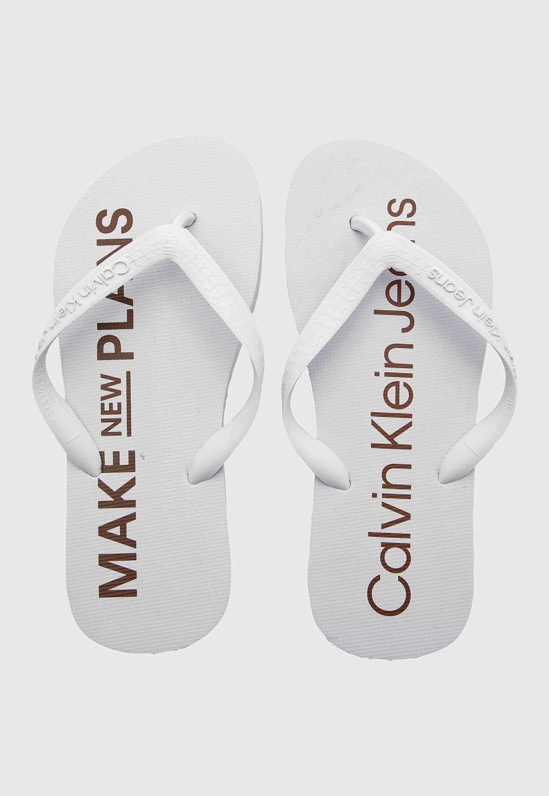 Chinelo Masculino Calvin Klein Make New Planes Branco