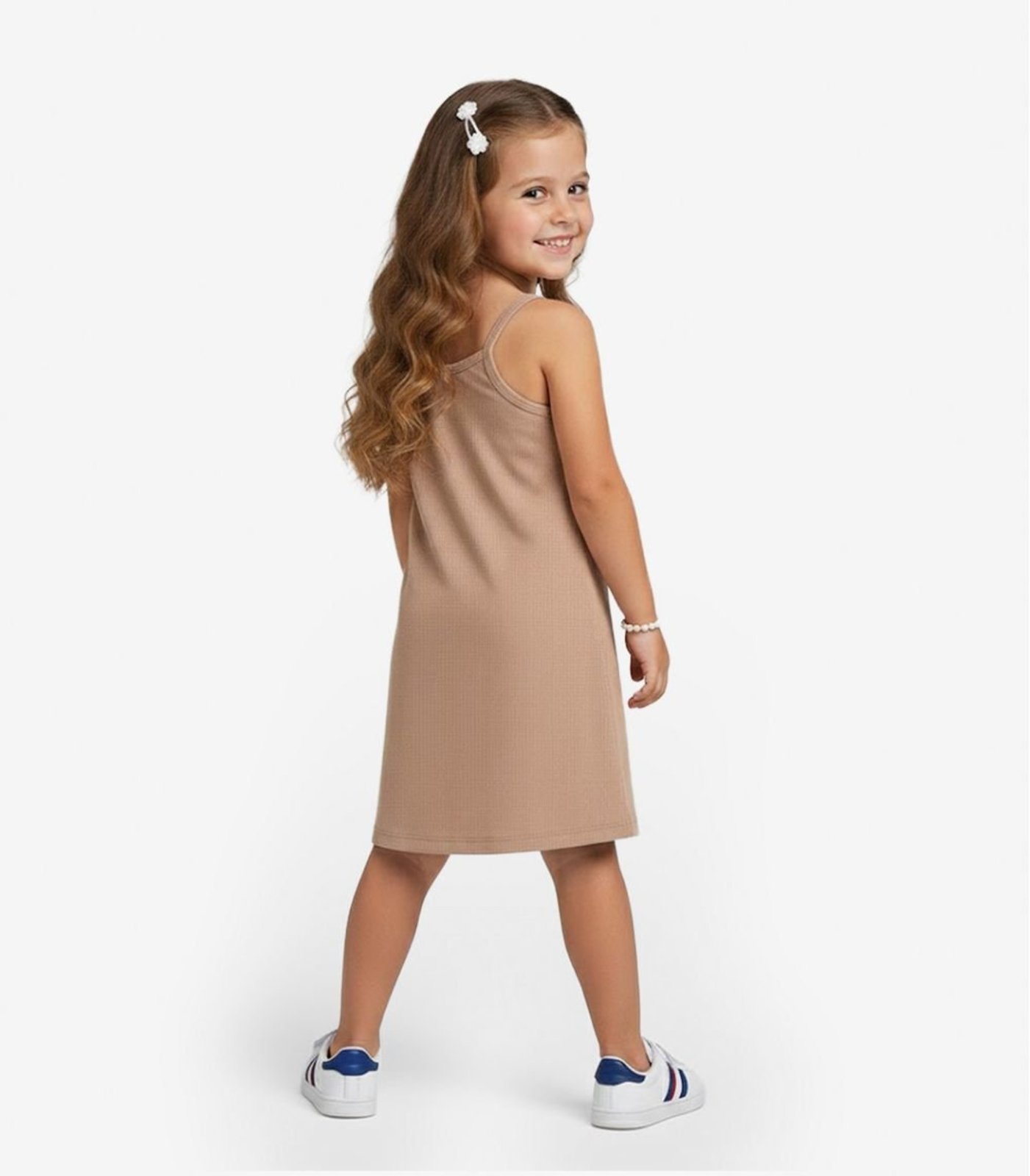 Vista 3 Infantil - Vestido com Alças Select marrom Select marrom